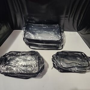 Black Transparent Travel Pouches Bundle